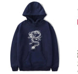 Hoodies Men's Chinese Dragon Print Hoodie Street Casual vafini