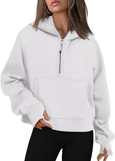 Zipper Hoodies Sweatshirts With Pocket Loose Sport Tops Long Sleeve Pullover Sweaters Winter Fall Outfits Women Clothing vafini