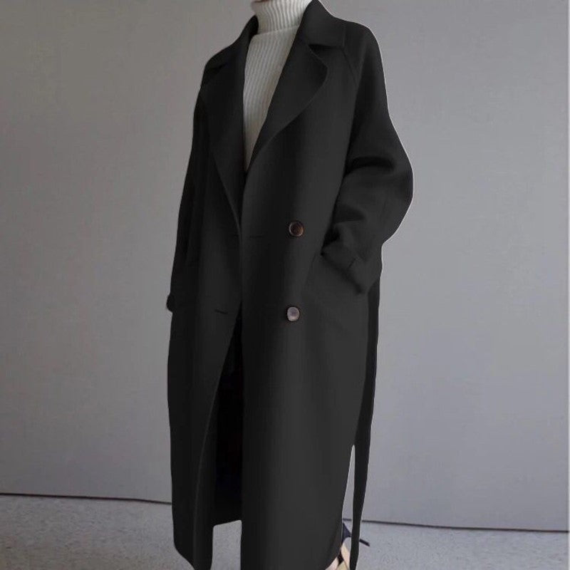 Womens Lapel Cashmere coat vafini