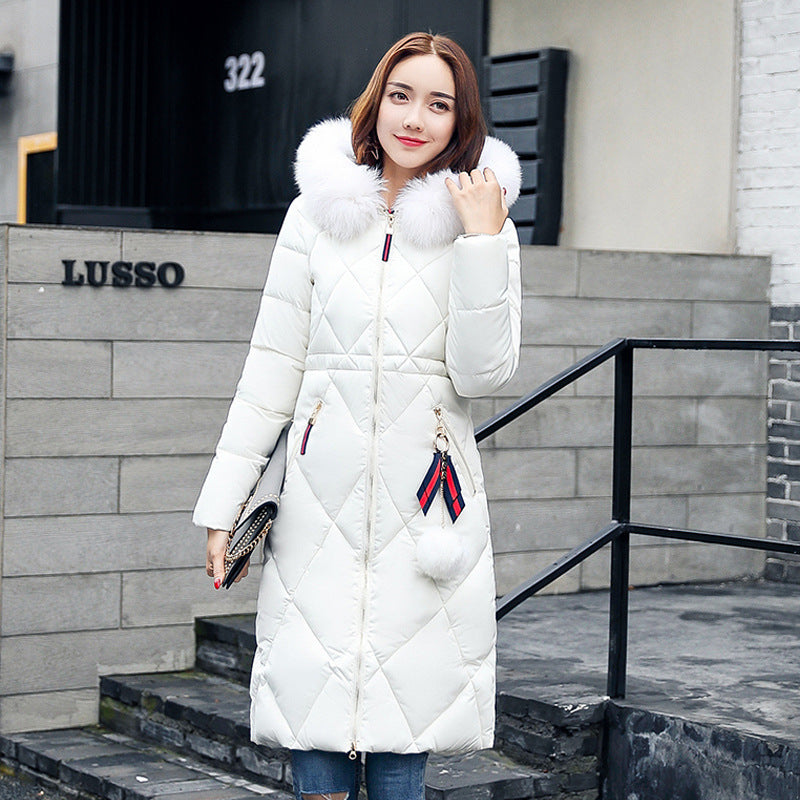 Long hooded padded down coat coat women vafini