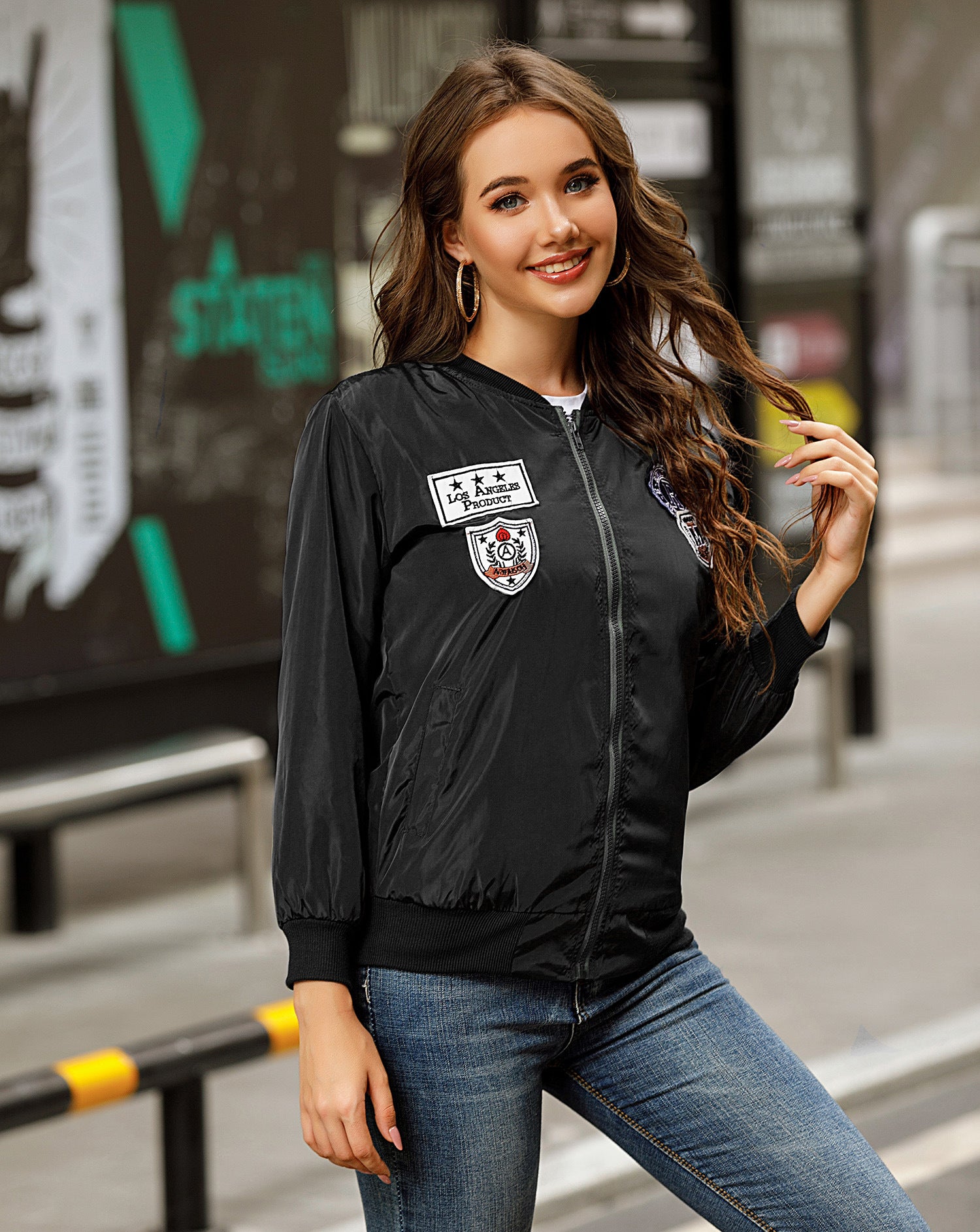 Decal baseball jacket jacket vafini