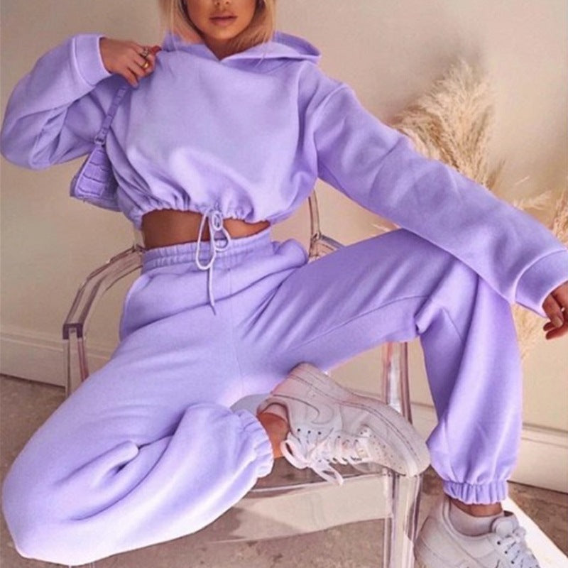 Jogging Suits For Women 2 Piece Sweatsuits Tracksuits Sexy Long Sleeve HoodieCasual Fitness Sportswear vafini