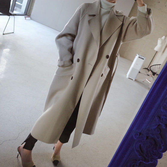 Womens Lapel Cashmere coat vafini