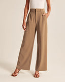 High Waist Straight Trousers With Pockets Wide Leg Casual Pants For Women vafini