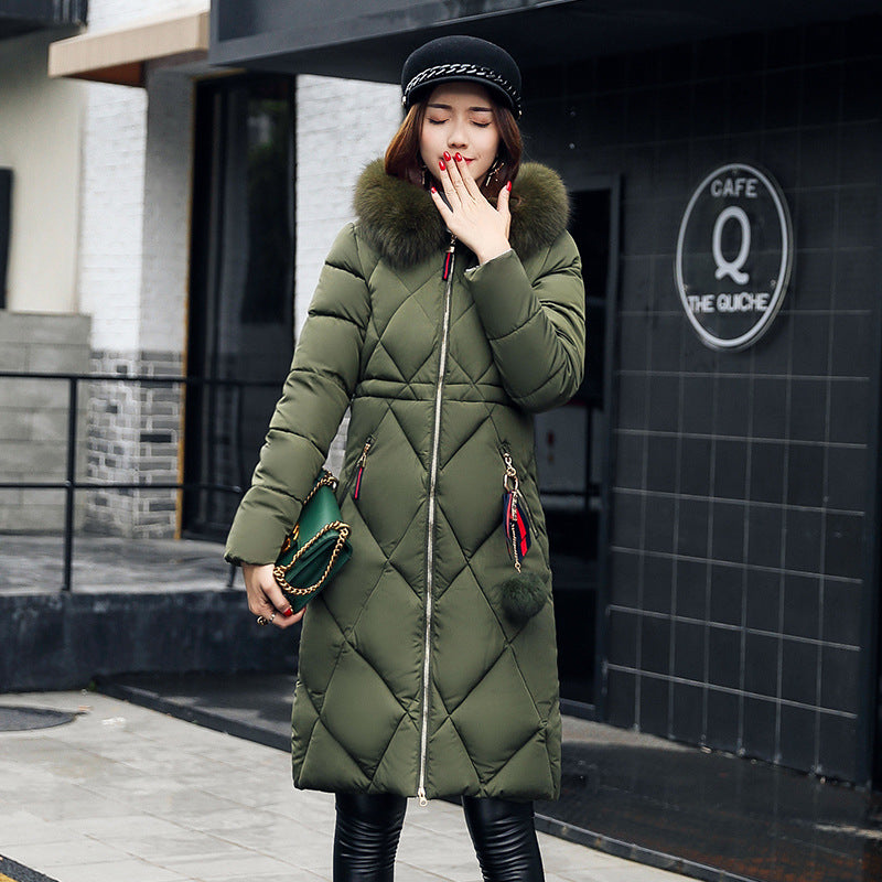 Long hooded padded down coat coat women vafini