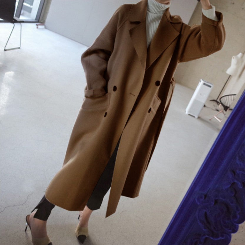 Womens Lapel Cashmere coat vafini