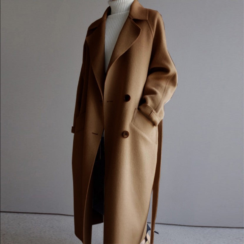 Womens Lapel Cashmere coat vafini