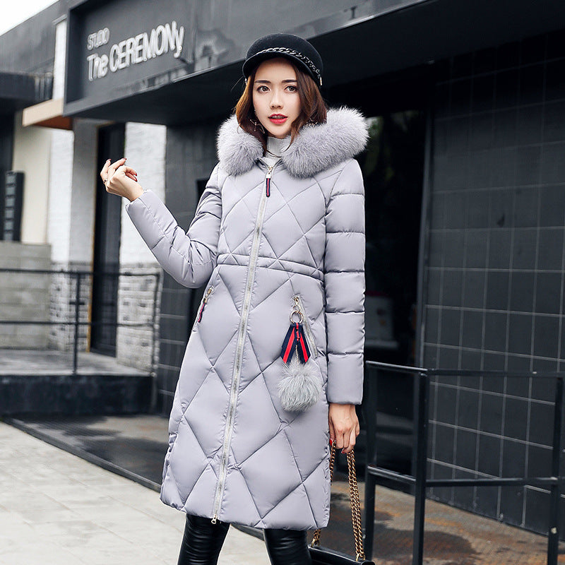 Long hooded padded down coat coat women vafini