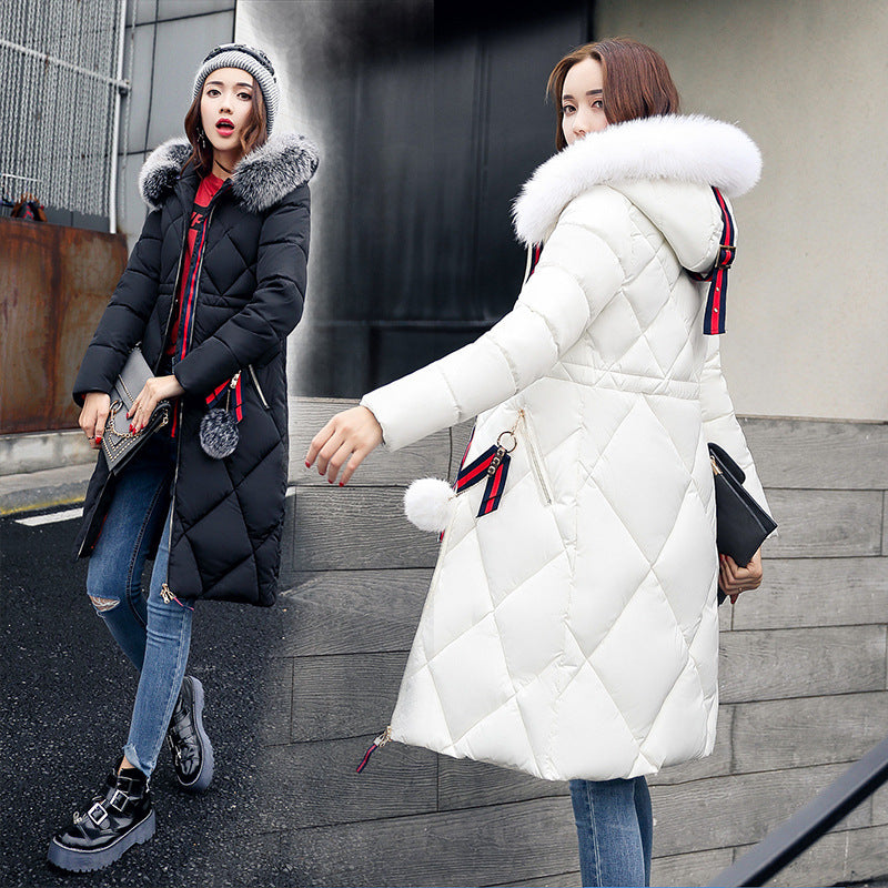 Long hooded padded down coat coat women vafini