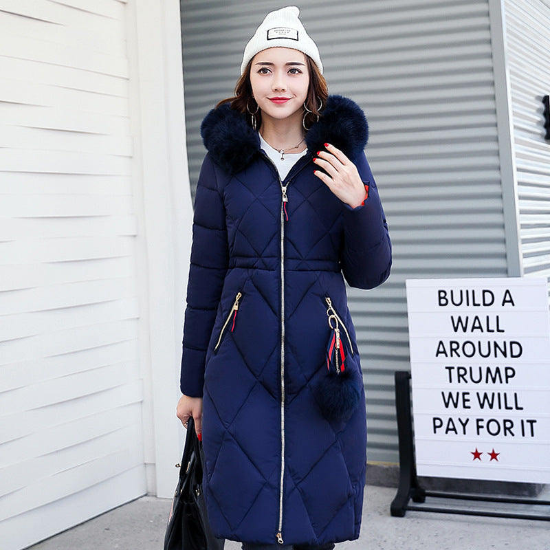 Long hooded padded down coat coat women vafini