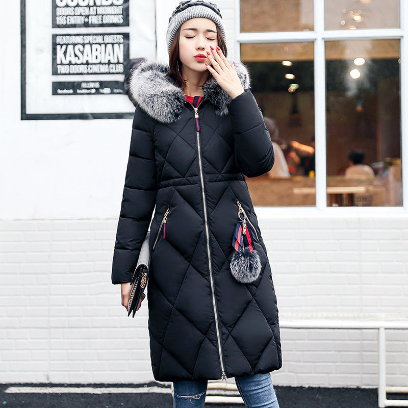 Long hooded padded down coat coat women vafini