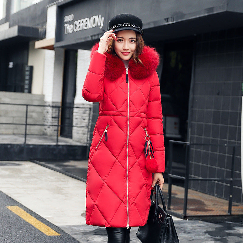 Long hooded padded down coat coat women vafini