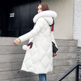 Long hooded padded down coat coat women vafini