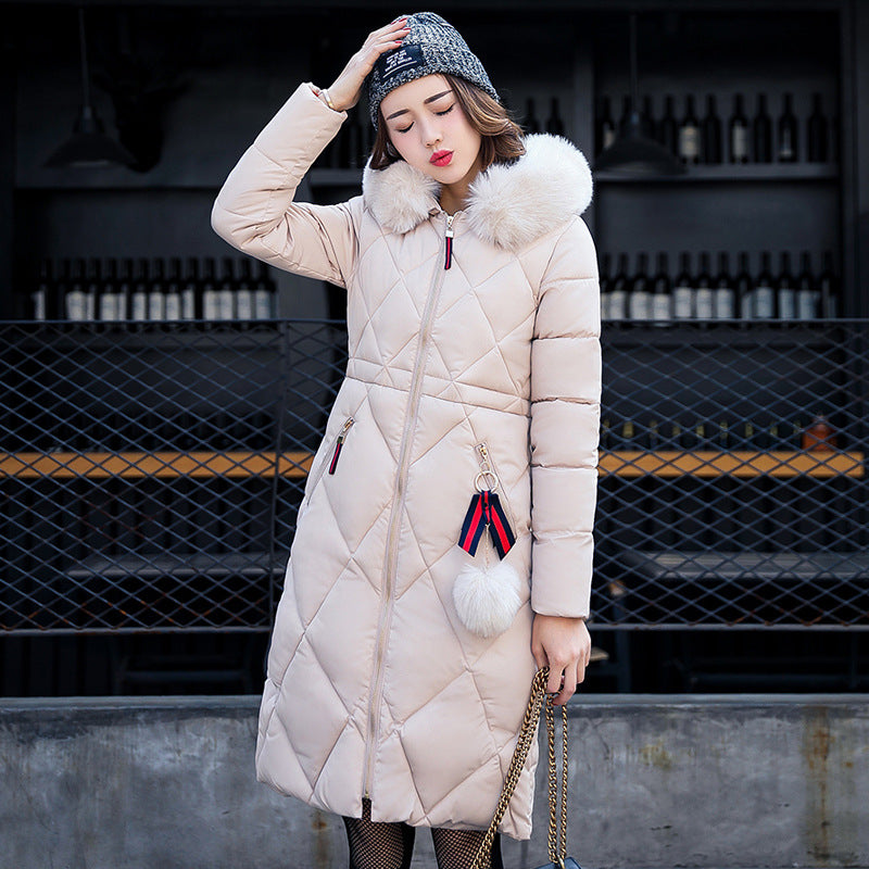 Long hooded padded down coat coat women vafini