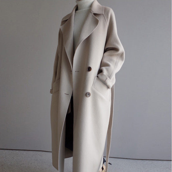 Womens Lapel Cashmere coat vafini