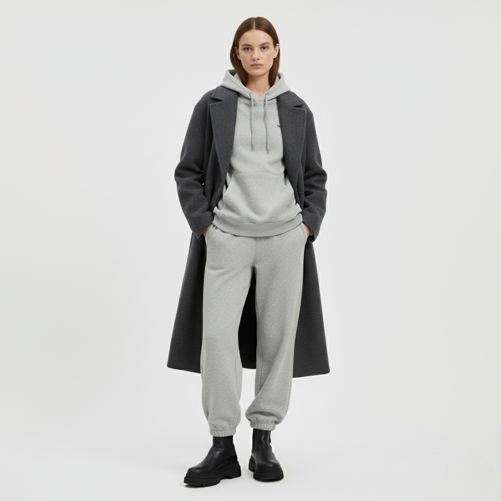 Women's Longline Wool-Blend Coat