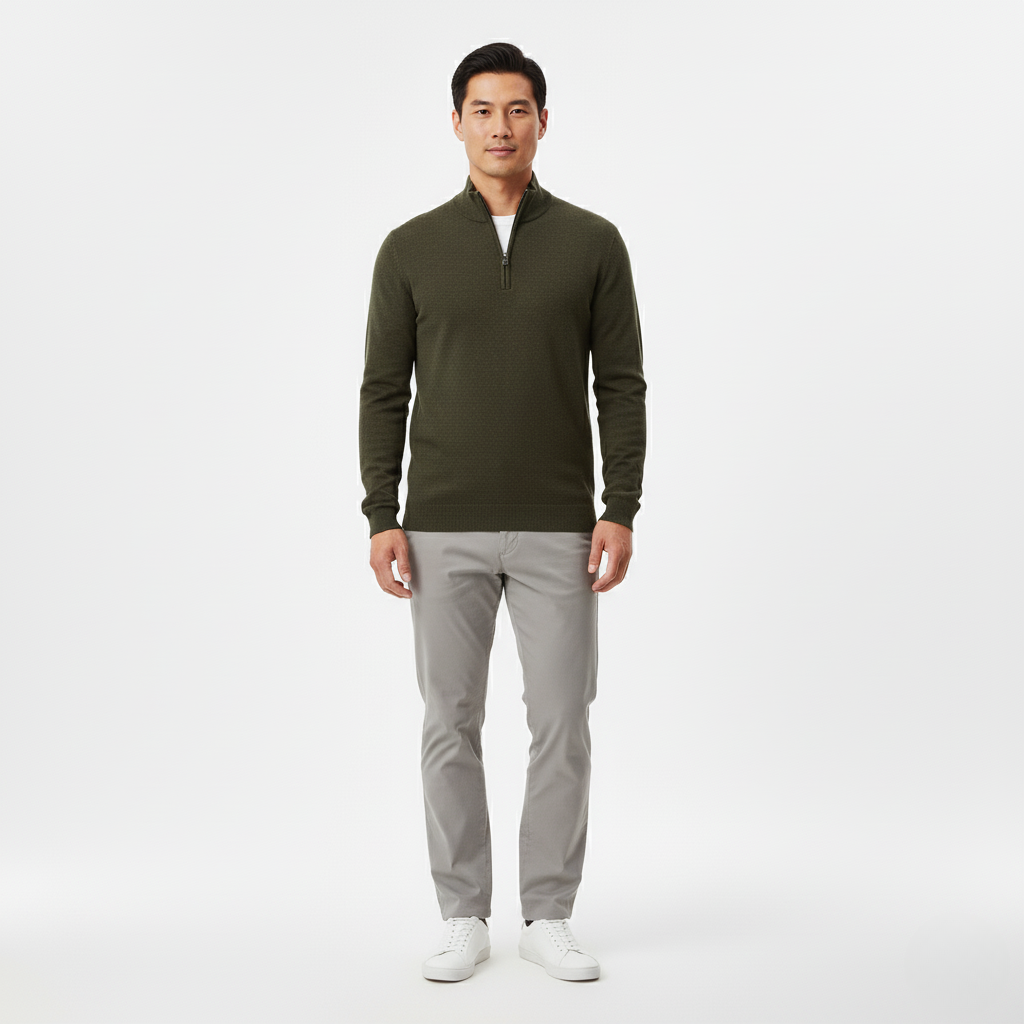 Men's Quarter-Zip Pullover Sweater