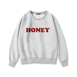 Honey Print Hoodies Winter Women vafini