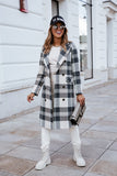 European And American Fashion Plaid Woolen Coat vafini