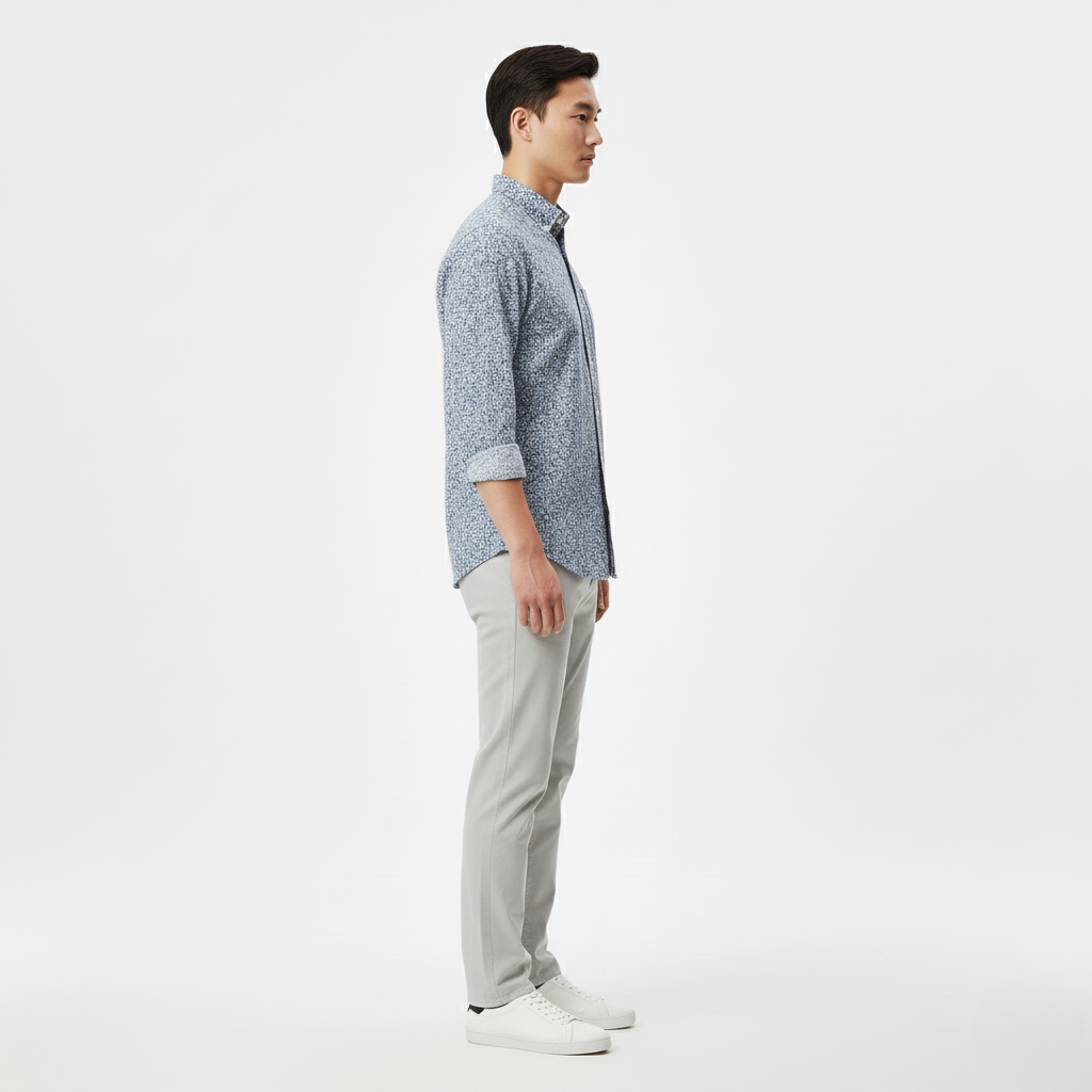 Men's Slim-Fit Button-Down Shirt