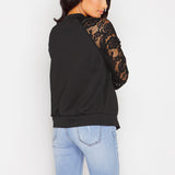 Women Bomber Jacket With Lace vafini