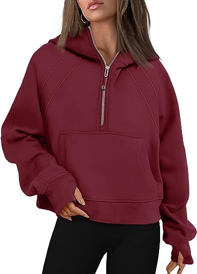 Zipper Hoodies Sweatshirts With Pocket Loose Sport Tops Long Sleeve Pullover Sweaters Winter Fall Outfits Women Clothing vafini