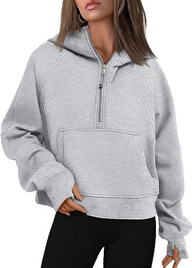 Zipper Hoodies Sweatshirts With Pocket Loose Sport Tops Long Sleeve Pullover Sweaters Winter Fall Outfits Women Clothing vafini