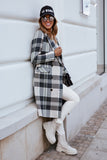 European And American Fashion Plaid Woolen Coat vafini