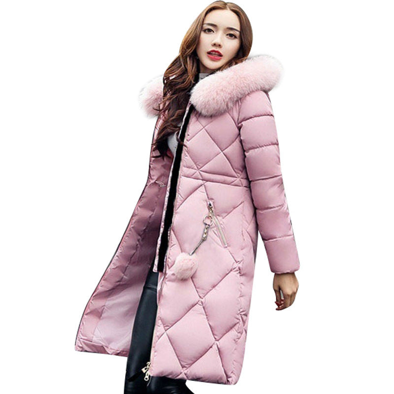 Long hooded padded down coat coat women vafini