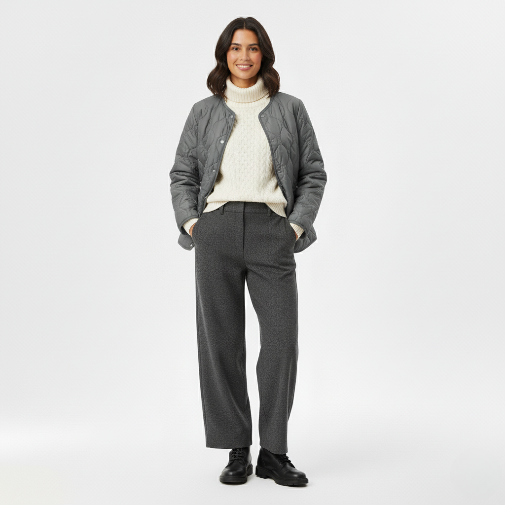 Women's Quilted Bomber Jacket