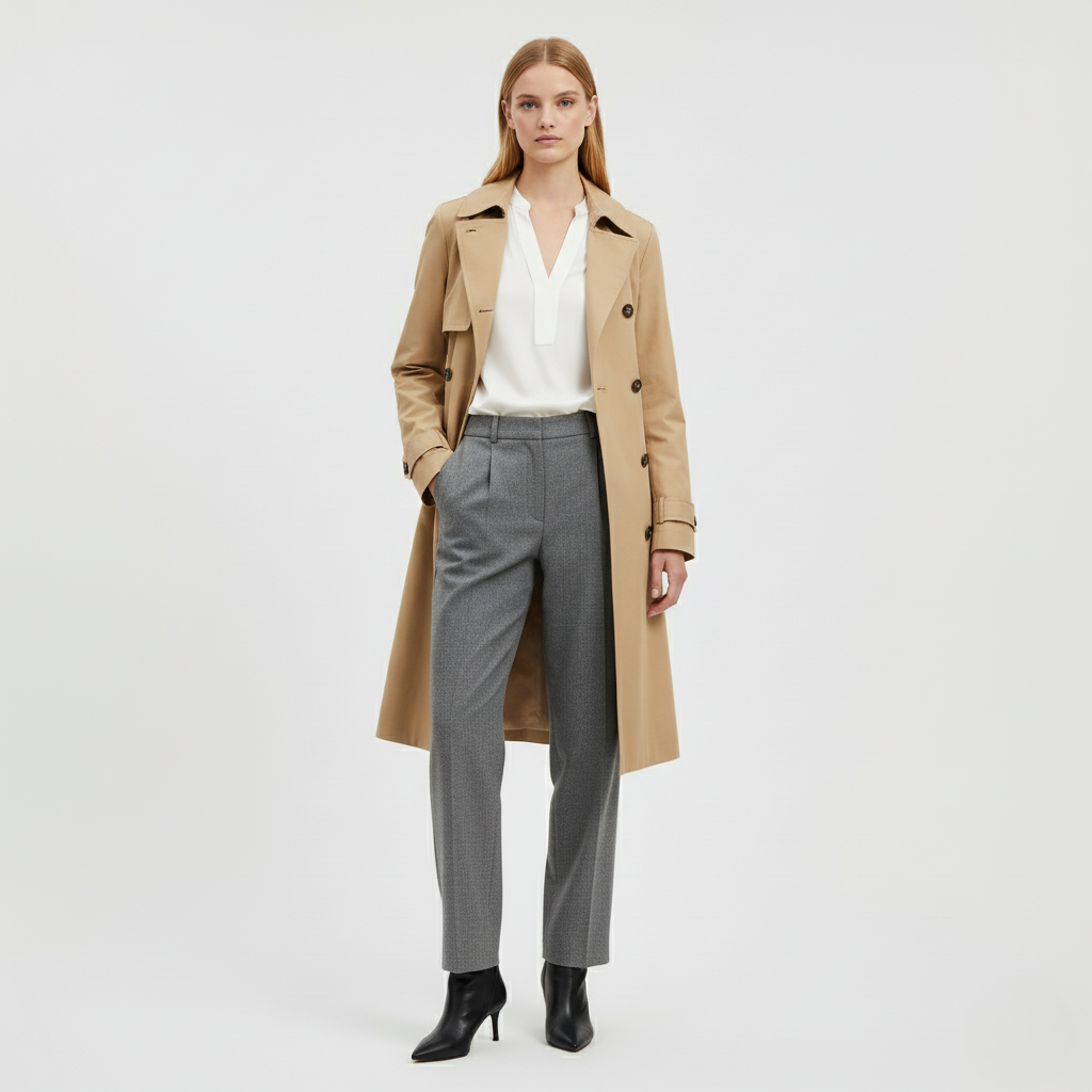 Women's Belted Trench Coat