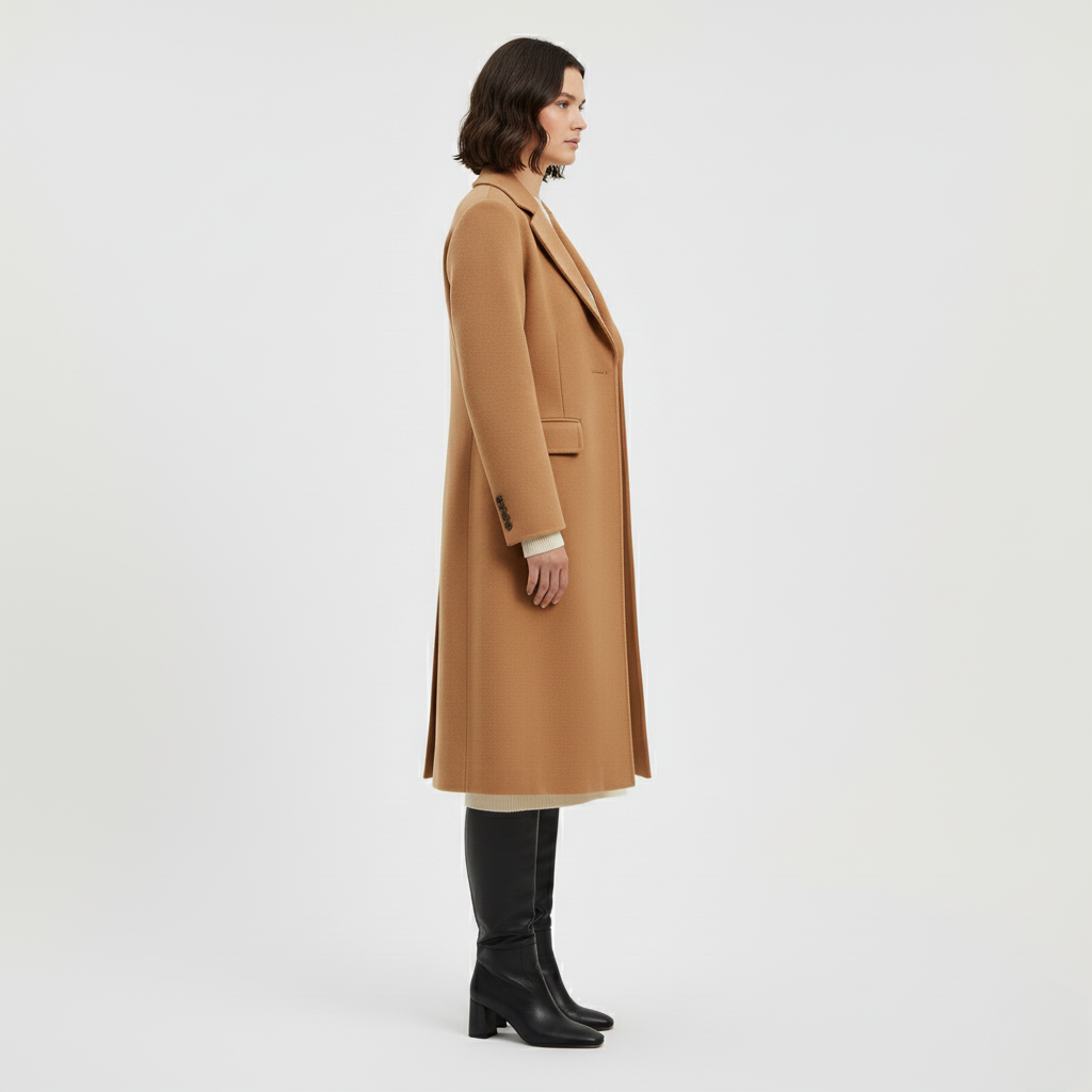 Women's Single-Breasted Long Coat