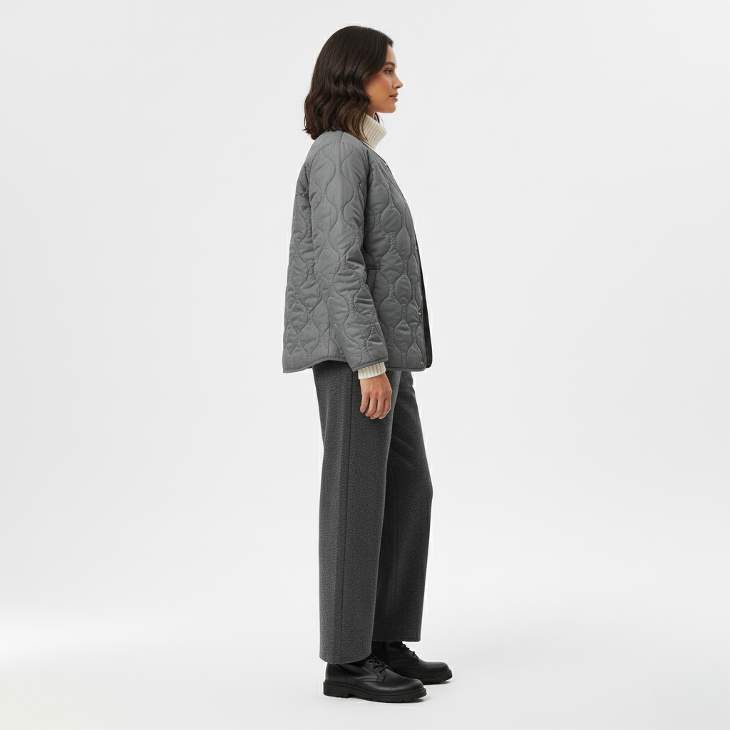 Women's Quilted Bomber Jacket