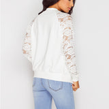 Women Bomber Jacket With Lace vafini