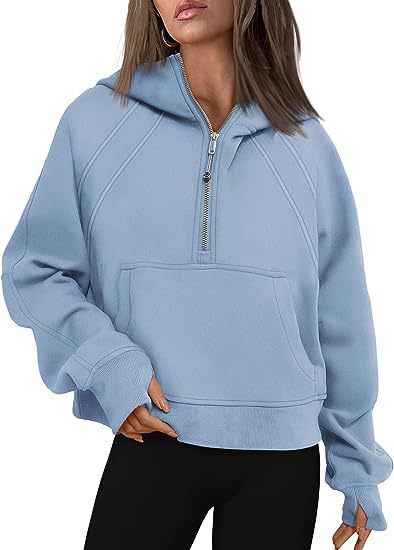 Zipper Hoodies Sweatshirts With Pocket Loose Sport Tops Long Sleeve Pullover Sweaters Winter Fall Outfits Women Clothing vafini