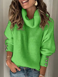 Ladies' Sweaters Turtleneck Sweaters Tops vafini