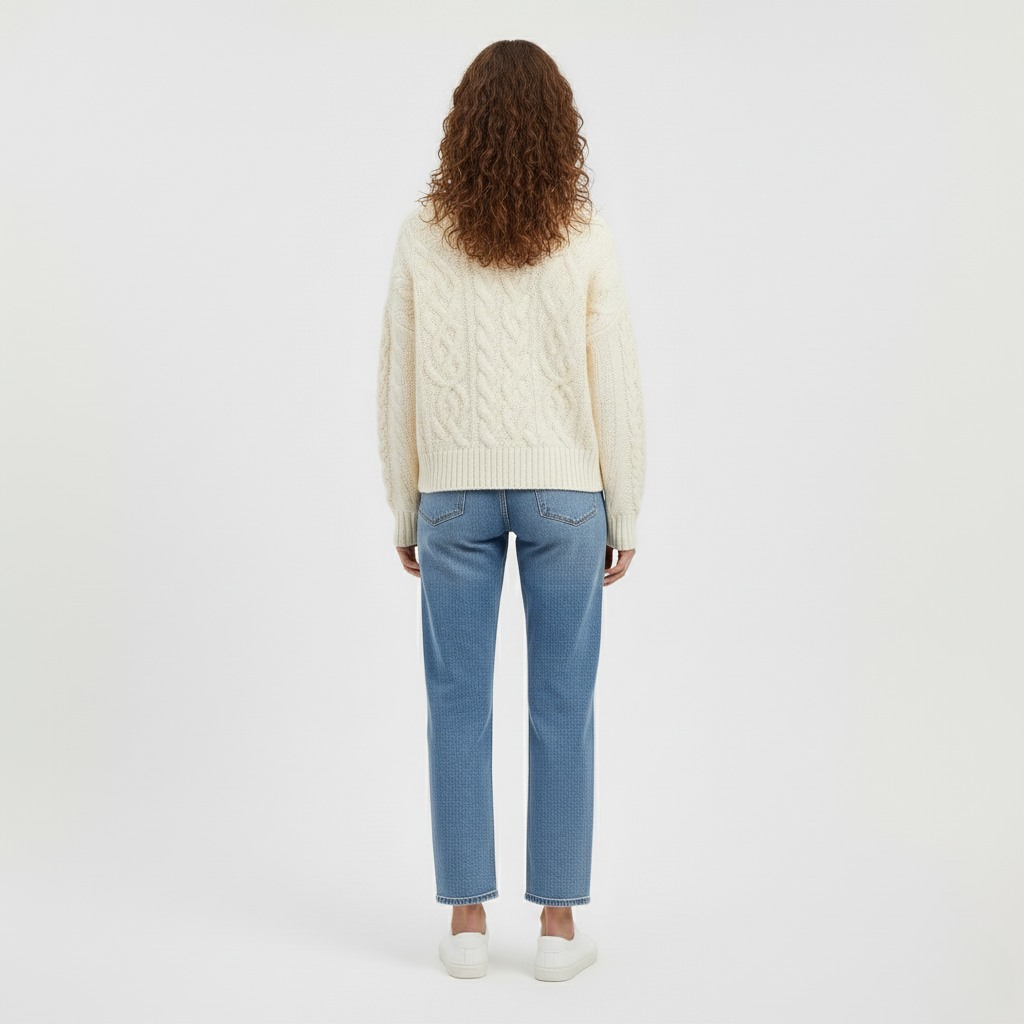 Women's Cable-Knit Button Cardigan