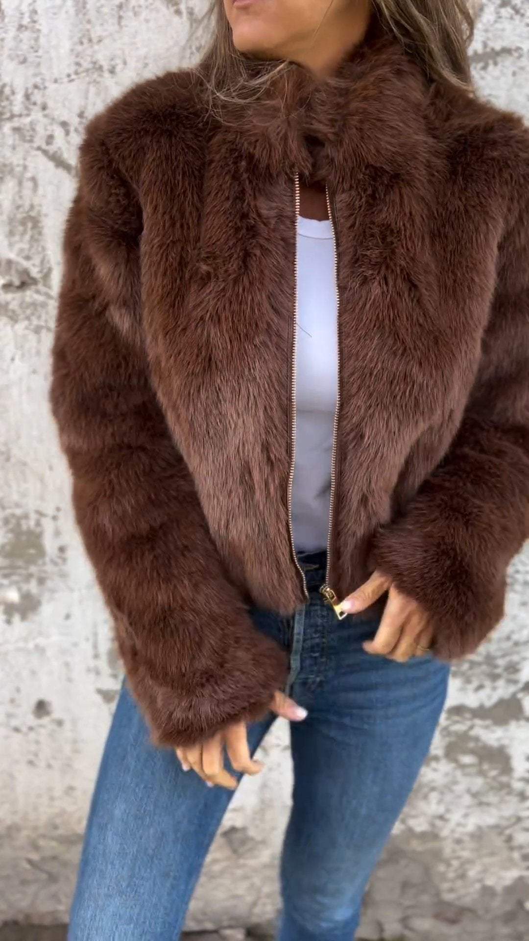 Veste en Fourrure - Luxe et Confort vafini